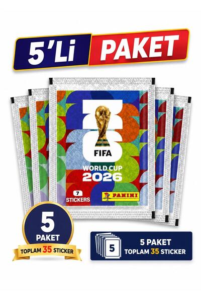 Panini FIFA World Cup 2026 Resmi Sticker Paketi – 5 Paket