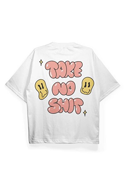 FO4RBS T2037 Μπλουζάκι Oversize με στάμπα  "Take No Shit "