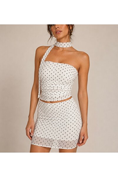 Butik Fularlı bluz etek