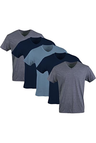 GILDAN Men's V-Neck Undershirts, Multi-Pack of 5, Style G1103