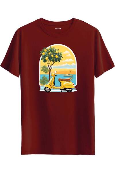 Colermi Lemon Tree and Yellow Scooter Design T-Shirt
