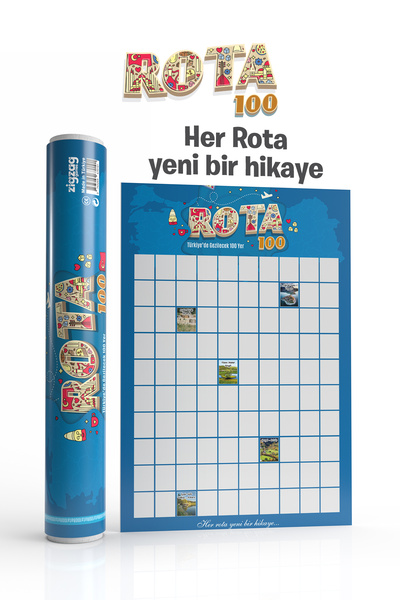 Zigzag Rota 100 Kazı Kazan Poster | Türkiye Gezi Rotası Posteri | Gezginlere ...