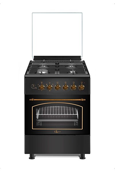 GL GENERAL GLF 6040RS 60 CM KUZİNE RUSTİK SİYAH FIRIN