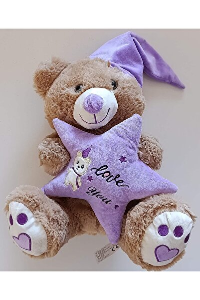 HALLEY 35 CM YILDIZLI YASTIKLI AYI