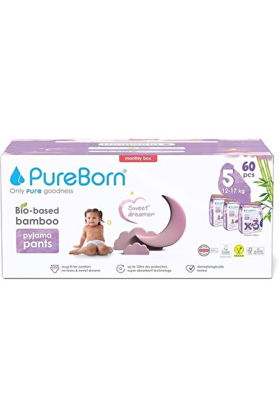 PUREBORN بنطلون بيجاما 5X60'S: 1759
