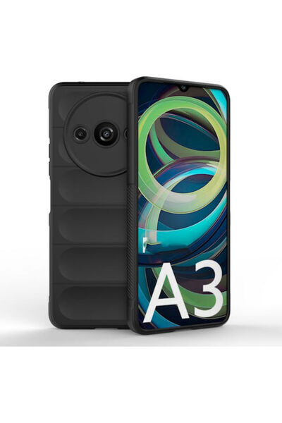 Techsuit Θωρακισμένη Πίσω Θήκη Σιλικόνης Μαύρη (Xiaomi Redmi A3)