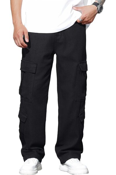 OEM Pantaloni bărbătești baggy cargo jeans, lejeri, din bumbac, stil Y2K, str...