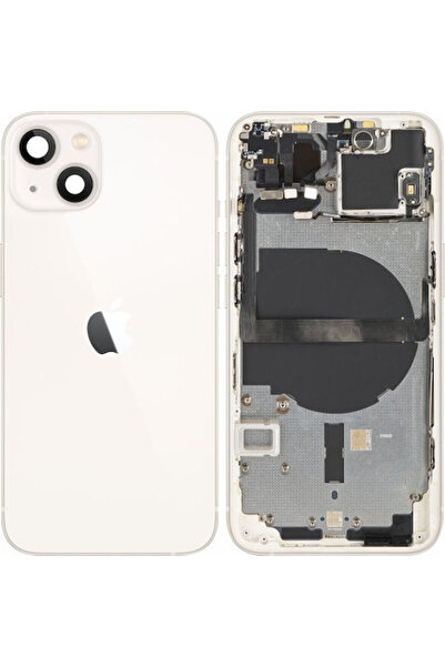 Apple Iphone 13 Mini Κάλυμμα Μπαταρίας Μεσαίο Πλαίσιο Λευκό Starlight Ανταλλα...