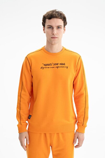 Arma Ar-Ma Men's Crew Neck Sweatshirt with Text Print, No Pockets, Regular Fi...