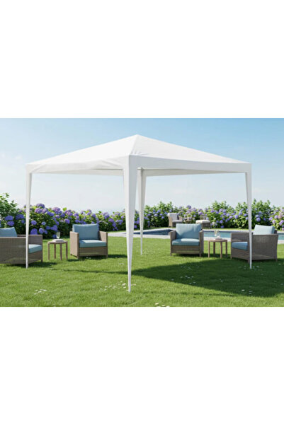 Target Home Κιόσκι Κήπου 3 x 3 x 2.45 μ. ύφασμα PE λευκό καμβάς 100 γρ. λευκό...