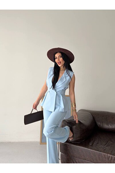Bella Breeze Vestă fără mâneci, cu două rânduri de nasturi, pantaloni, costum...