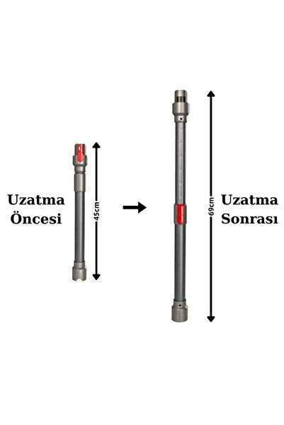 AVITO Dyson V7/V8/V10/V11/V15 Uyumlu Teleskopik Uzatma Borusu