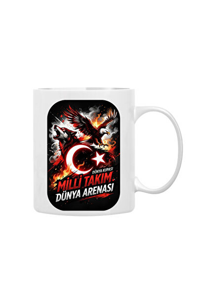 CERCİBAZAAR Red-White Custom Graphic Printed Mug