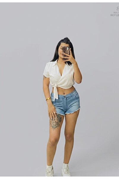 FIRFIR MODA BAĞLAMALI CROP BLUZ