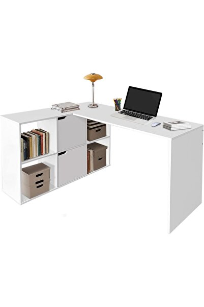 OEM Birou de colț pentru computer L 120x100x75 cm din stejar, stabil și practic