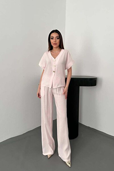 Caddebostan Moda Button Detailed Belted Modal Double Suit