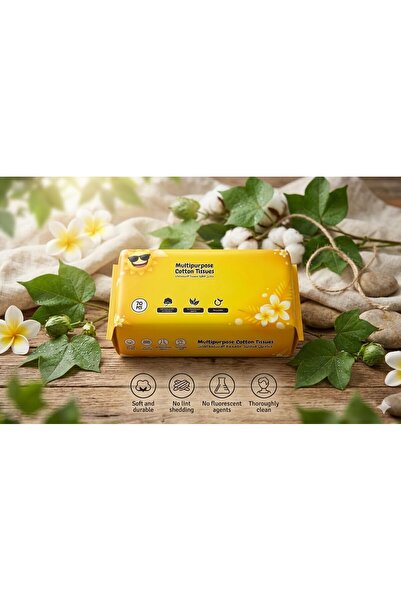 4basix Multipurpose Cotton Tissues 70 PCS | Soft, Lint-Free & Durable Cotton ...