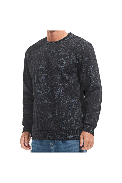 OEM Hanorac bărbătesc din polar tip Crewneck casual, căptușit, calduros, negr...