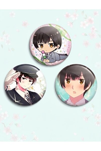 Fivy 3’lü Hetalia Kiku Rozet Seti