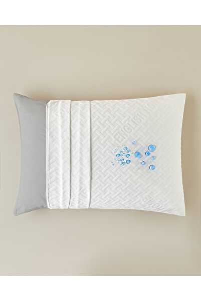 English Home Soft Care Örme Sıvı Geçirmez Alez Yastık Kılıfı 50x70 cm Beyaz