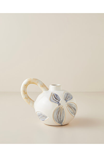 English Home Glance Seramik Vazo 15 cm Beyaz