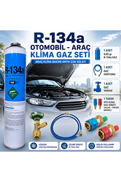 212 Isıtma ve Soğutma R-134a Soğutucu Araç Klima Gazı Otomobil Klima Seti + V...