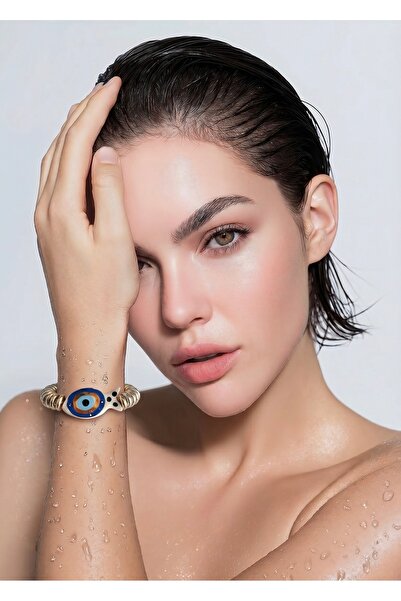 Hello Neo Jewelry El Yapımı Seramik Balık Detaylı Lastikli Metalik Bileklik
