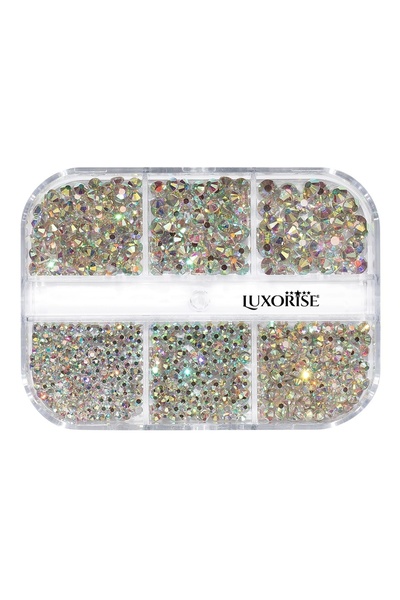 LUXORISE Strasuri pentru unghii, stil cristal, 6 modele