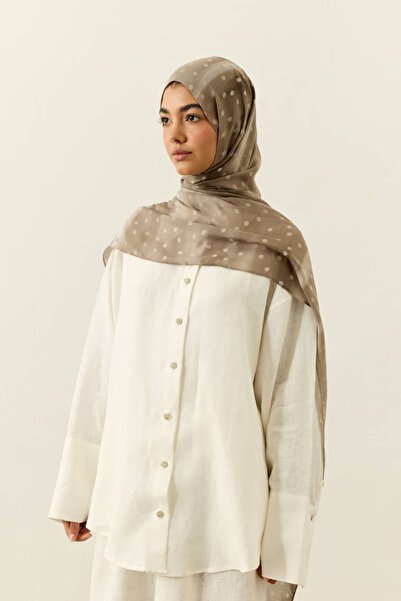Modakaşmir Mystic Polkadot Pattern Vio Light Shawl