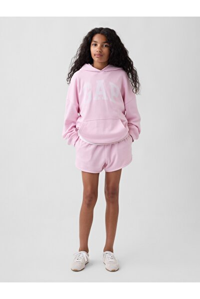 GAP Kız Çocuk Açık Pembe VintageSoft Terry Relaxed Dolphin Şort