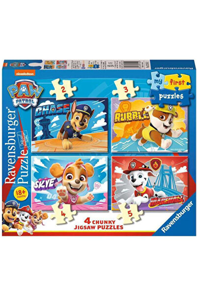 RAVENSBURGER Παιδικό Παζλ Paw Patrol για 1,5+ ετών 14 τεμάχια