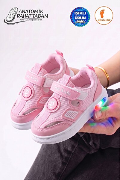 ALTUNTAŞ Işıklı Fileli Çocuk Cırtlı Sneaker Sandalet - Hava Alan Yazlık Kreş ...