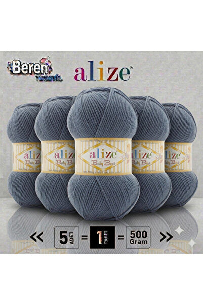Alize Baby Best - 418 Open Air Yarn - 5-Pack - 100Gr/240M - Baby Yarn - Anti ...