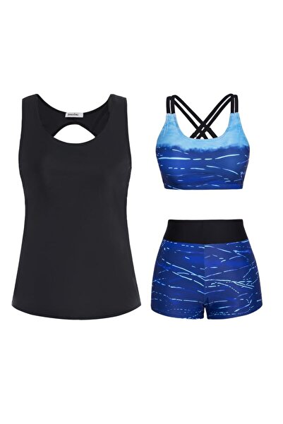 OEM Bikini pentru femei, Tankini din 3 piese pentru femei cu control al abdom...