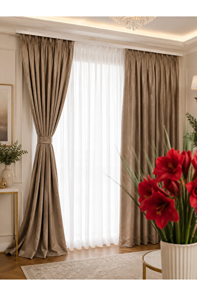 Liz Line Set doua draperii blackout, tesatura tip in, cu rejansa de 6 cm, col...