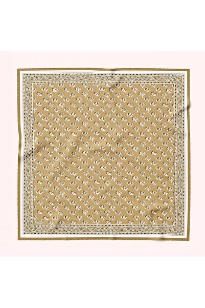Şarba PAMUK ÇİÇEĞİ PAMUK İPEK EŞARP SARI 100X100