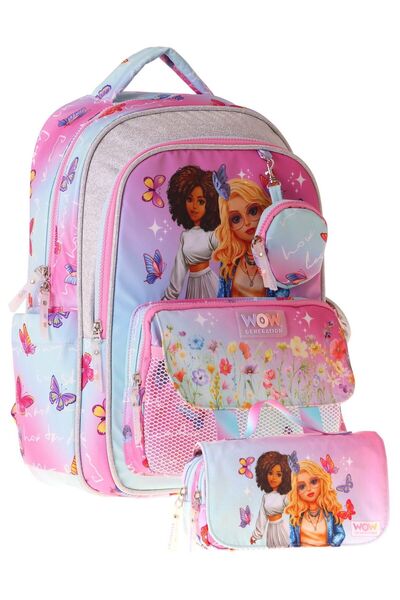 WOW Generation Butterfly Girl (Turquoise - Pink) Primary School School Bag an...