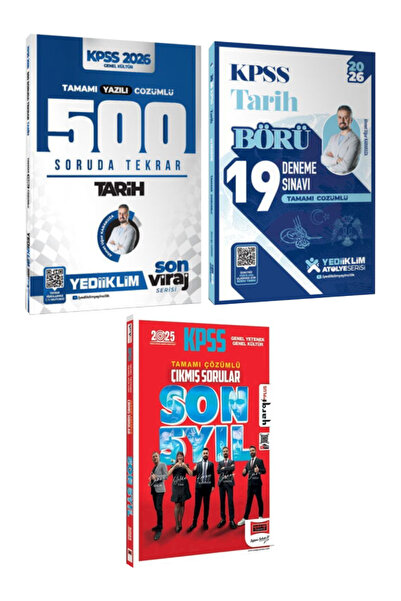 Yediiklim Yayınları KPSS 2026 Ahmet Uğur Karakuza Tarih Son Viraj 500 Soruda ...