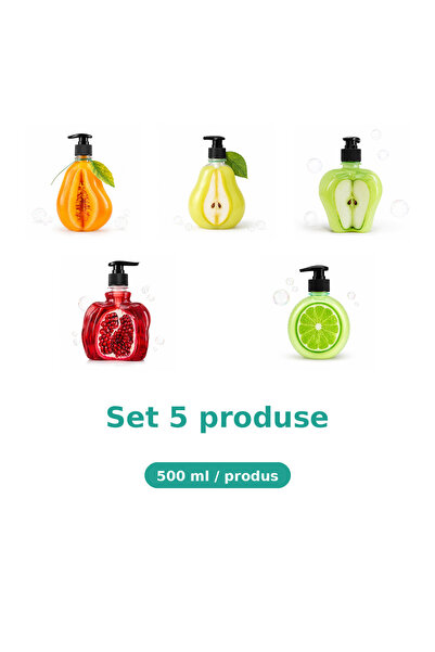Tasty Set 5 Produse Tasty, Mix Pepene Galben, Pere, Mar Extract, Rodie, Lime