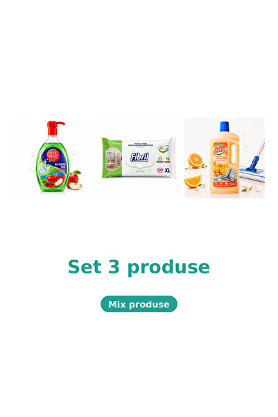 Fibril Bucatarie Complet, Set 3 Produse: Mar, Xl Green, Portocala