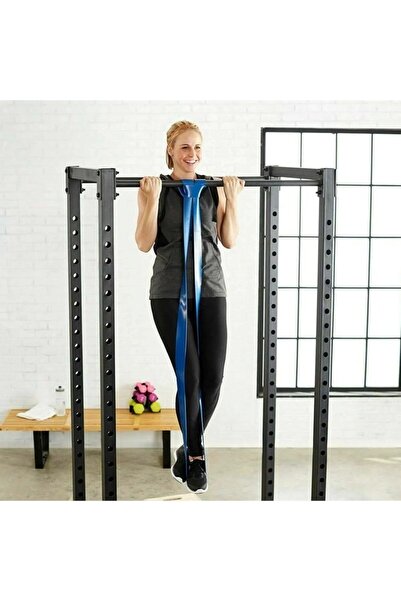 SPORIO Direnç Lastiği Pilates Latex 32 mm Mor Güç Bandı Fitness Resistance Aerobik Squat