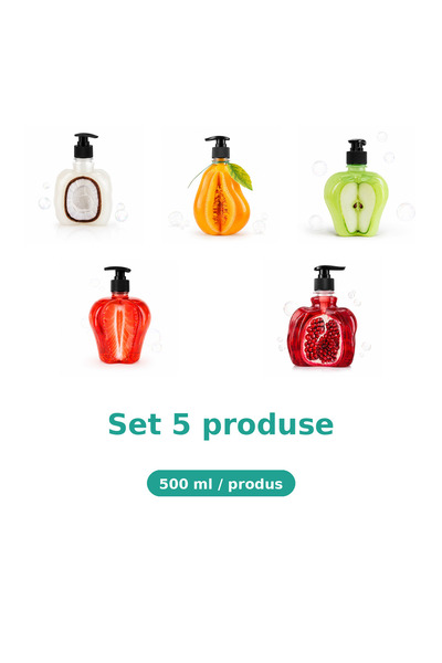 Tasty Set 5 Produse Tasty, Mix Cocos, Pepene Galben, Mar Extract, Capsuni, Rodie