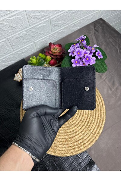 WAKHA Genuine Leather Snap Fastener Men's Card Holder Wallet Premium Craftsma...