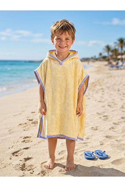 Nilyso Home Girls' and Boys' Towel Poncho Bathrobe - 100% Cotton Beach, Pool,...