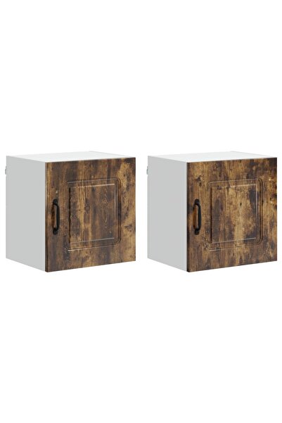 vidaxl Dulap de bucătărie Kalmar 2 pcs Stejar fumuriu 40 x 31 x 40 cm