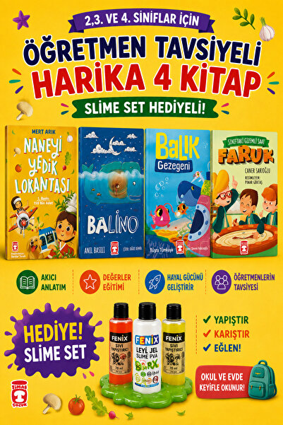 Timaş Çocuk TİMAŞ 2,3. VE 4.SINIFLAR İÇİN ÖĞRETMEN TAVSİYELİ HARİKA 4 KİTAP -...