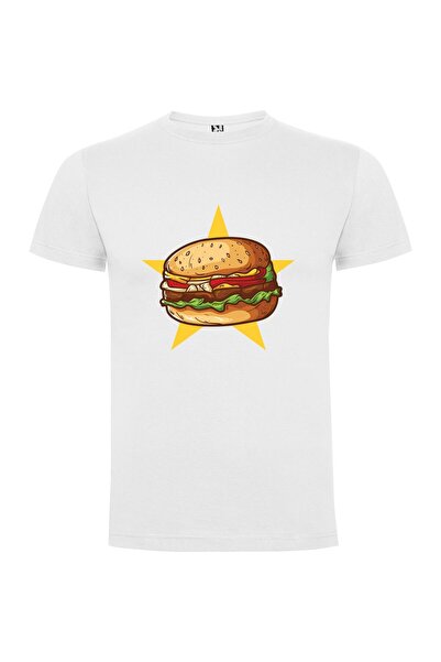 iLovePrints Star Burger Drawing Tshirt