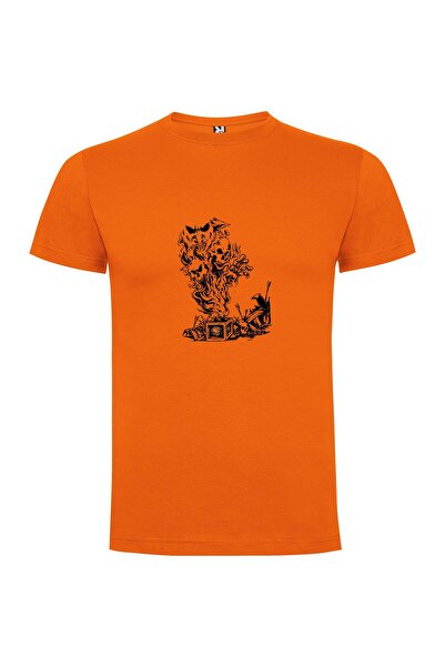 iLovePrints Grim Radio Skull Ink Tshirt