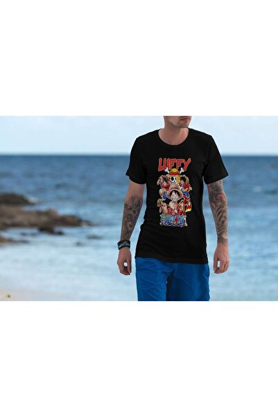 iLovePrints One Piece Luffy Character Poster Tshirt