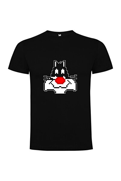 iLovePrints Pixelated Cat Heroes Tshirt